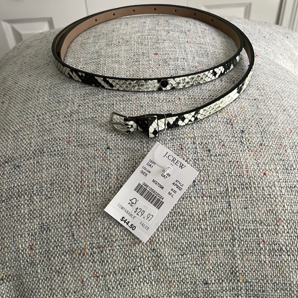 NWT J.Crew skinny snakeskin belt